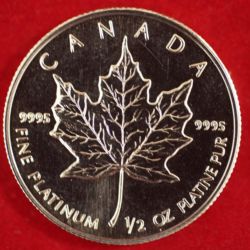 メイプルコイン プラチナ1/2オンス メイプルコイン プラチナ1/2オンス